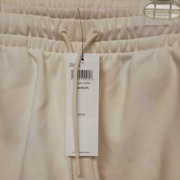 Calvin Klein Women's Athletic Cream Shorts - Picture 3 of 3